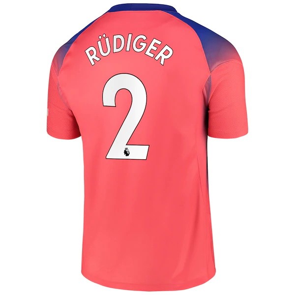 Camiseta Chelsea NO.2 Rudiger 3ª Kit 2020 2021 Naranja